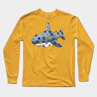 The Non-binary Blue Shark Long Sleeve T-Shirt